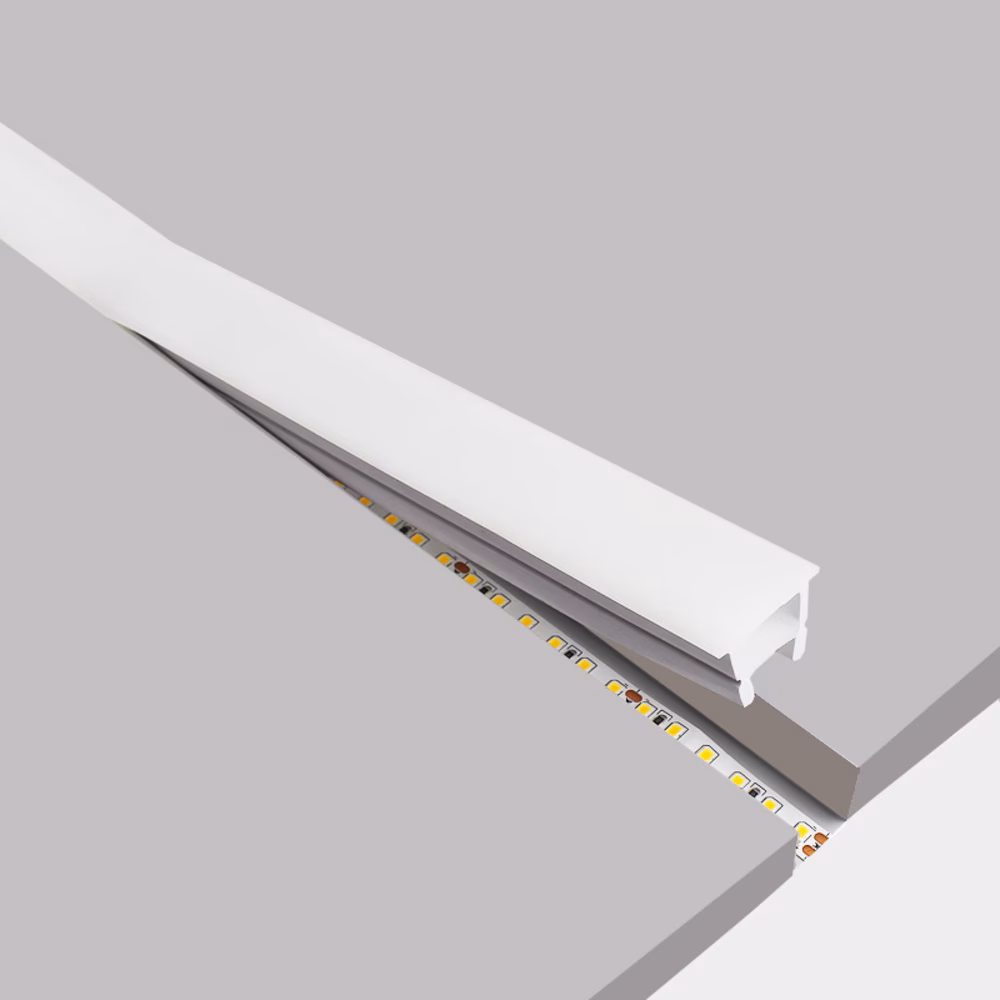 Flexible Silicone LED Strip Diffuser Cover With Flange